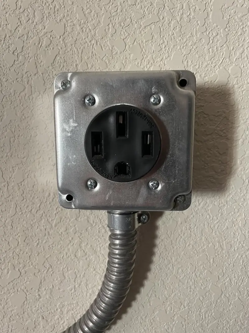 NEMA 14-50 outlet installed for Electrical Panel Upgrade in El Dorado